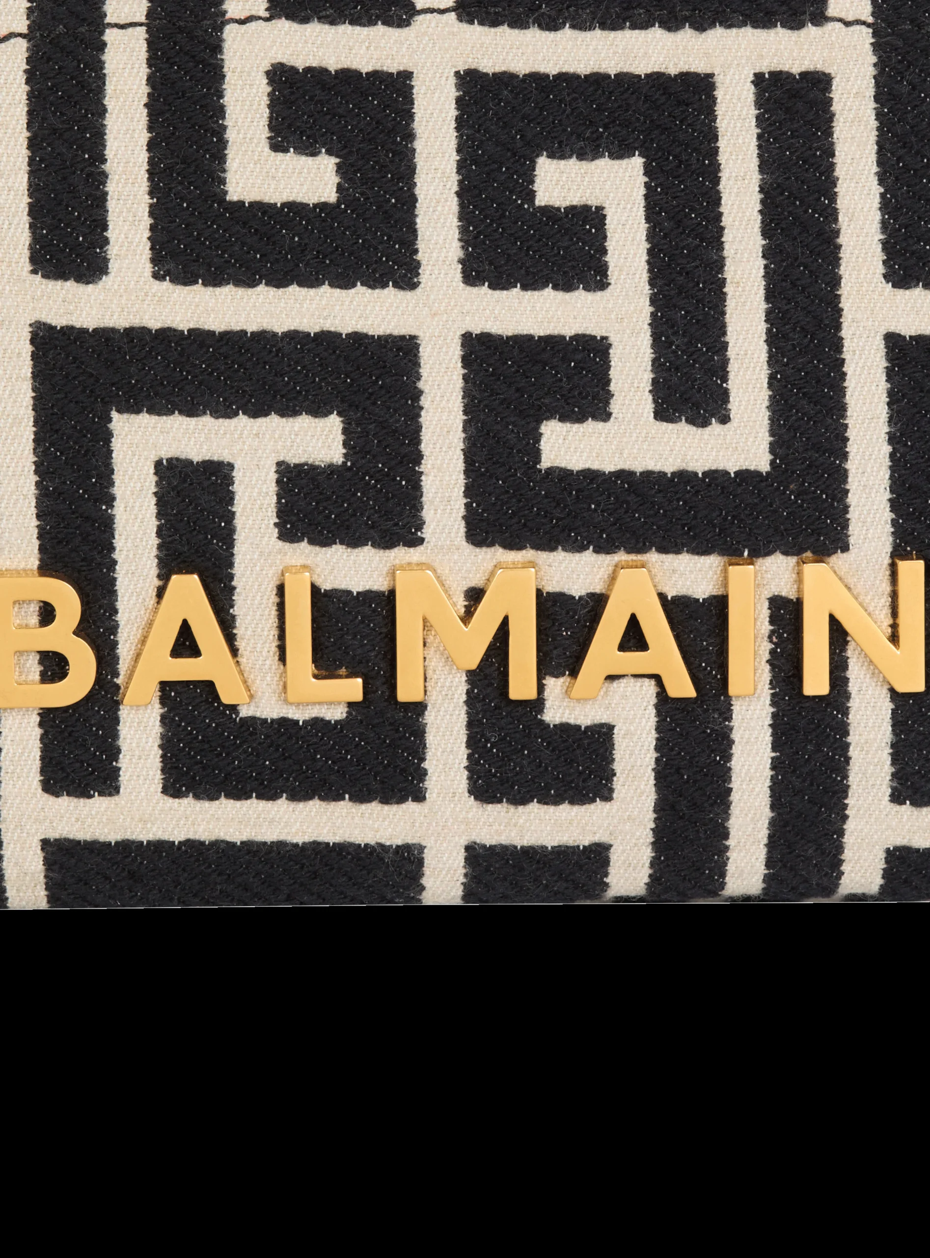 Balmain Small 1945 Soft Tote Bag Monogram Jacquard Fabric