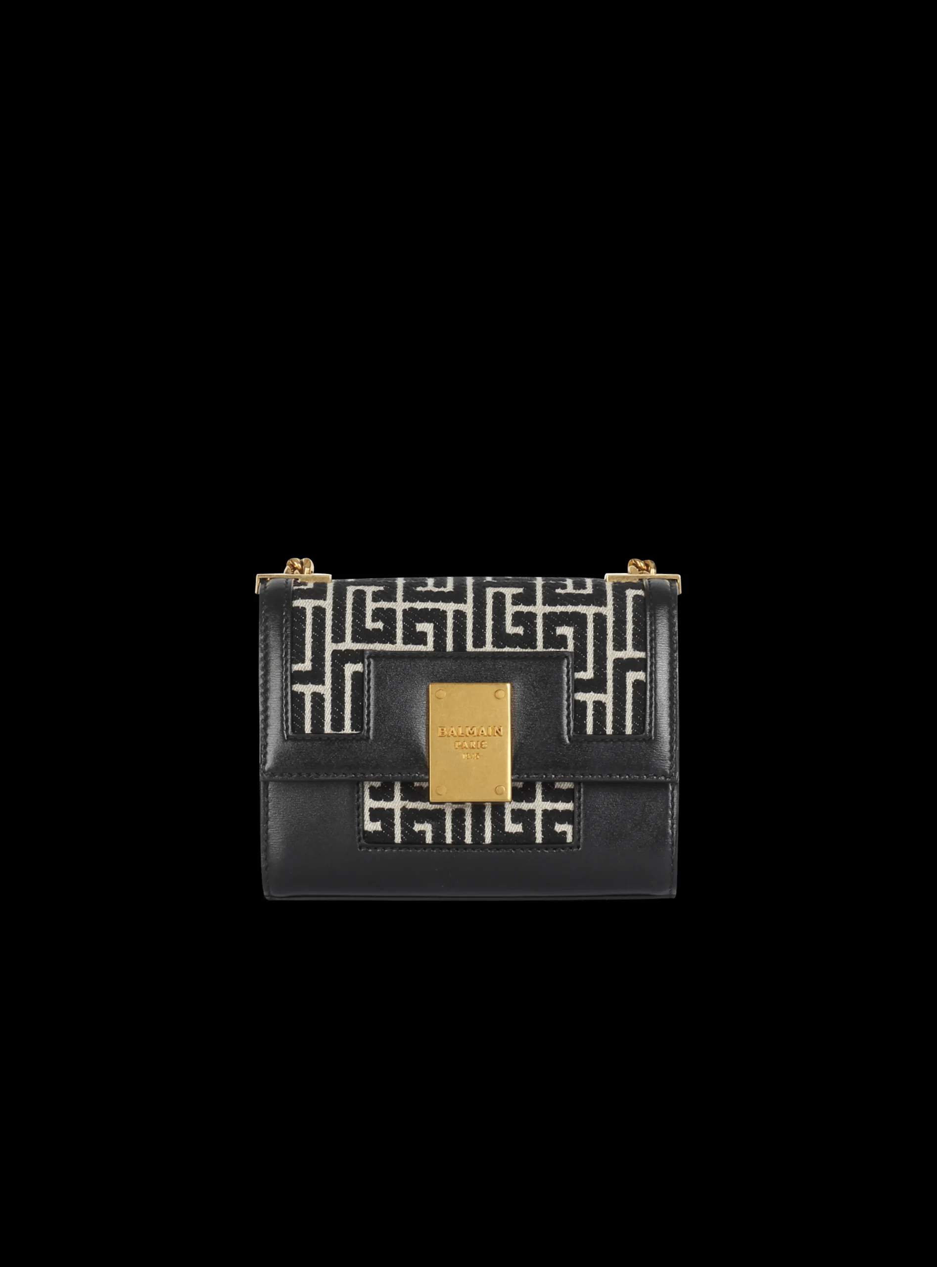 Women Balmain Small-sized Bicolor Jacquard 1945 Bag