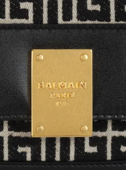 Women Balmain Small-sized Bicolor Jacquard 1945 Bag