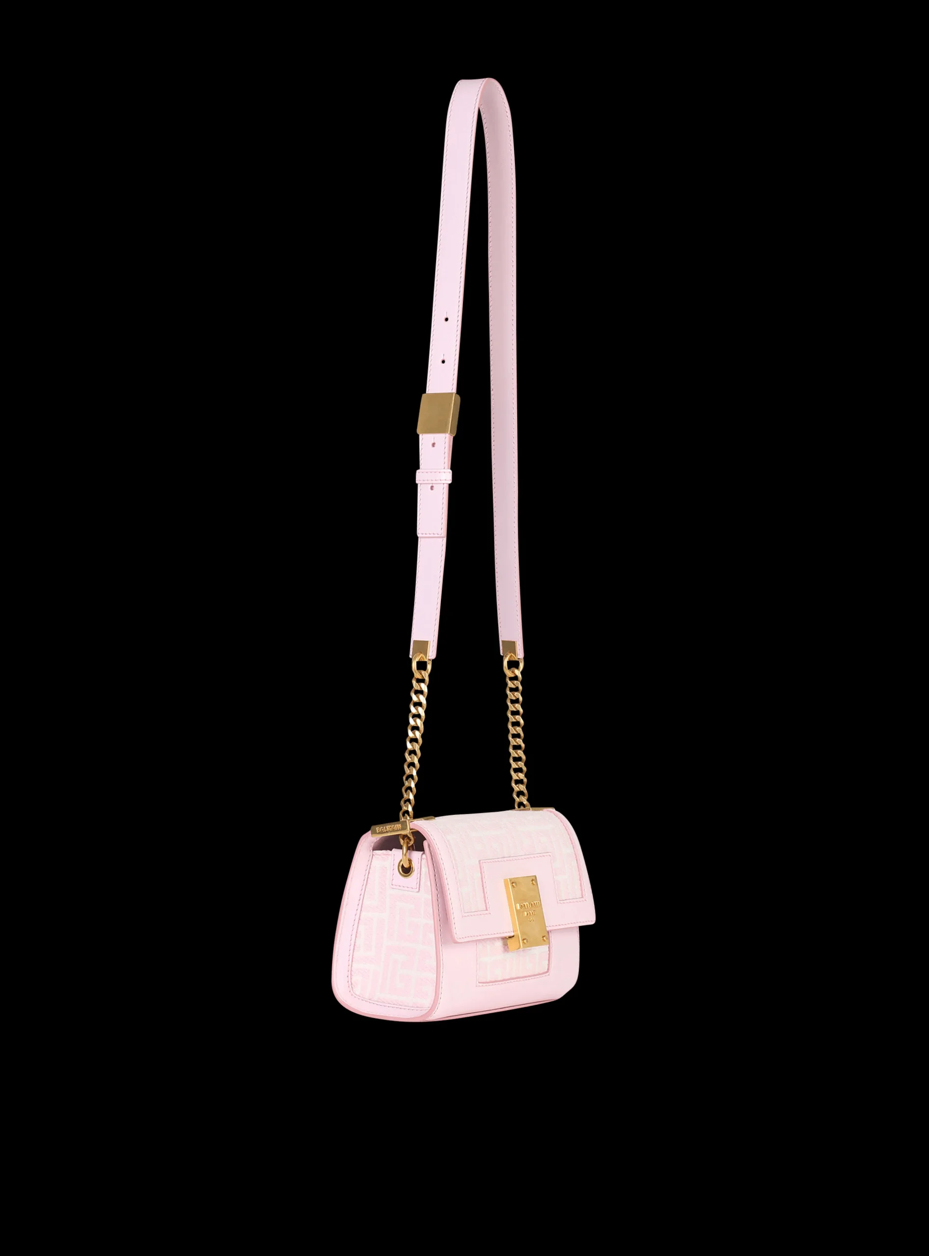 Women Balmain Small-sized Bicolor Jacquard 1945 Bag
