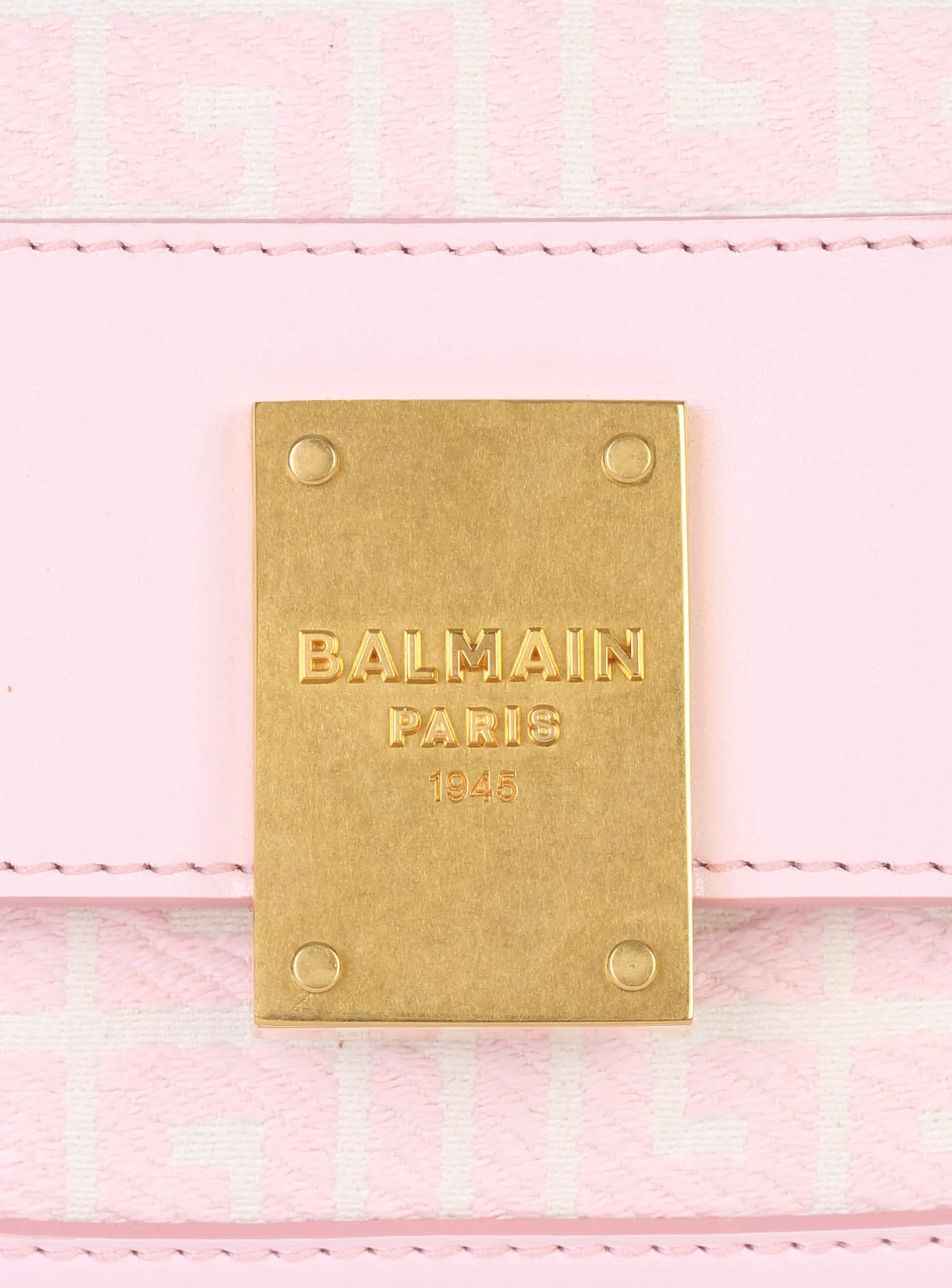Women Balmain Small-sized Bicolor Jacquard 1945 Bag