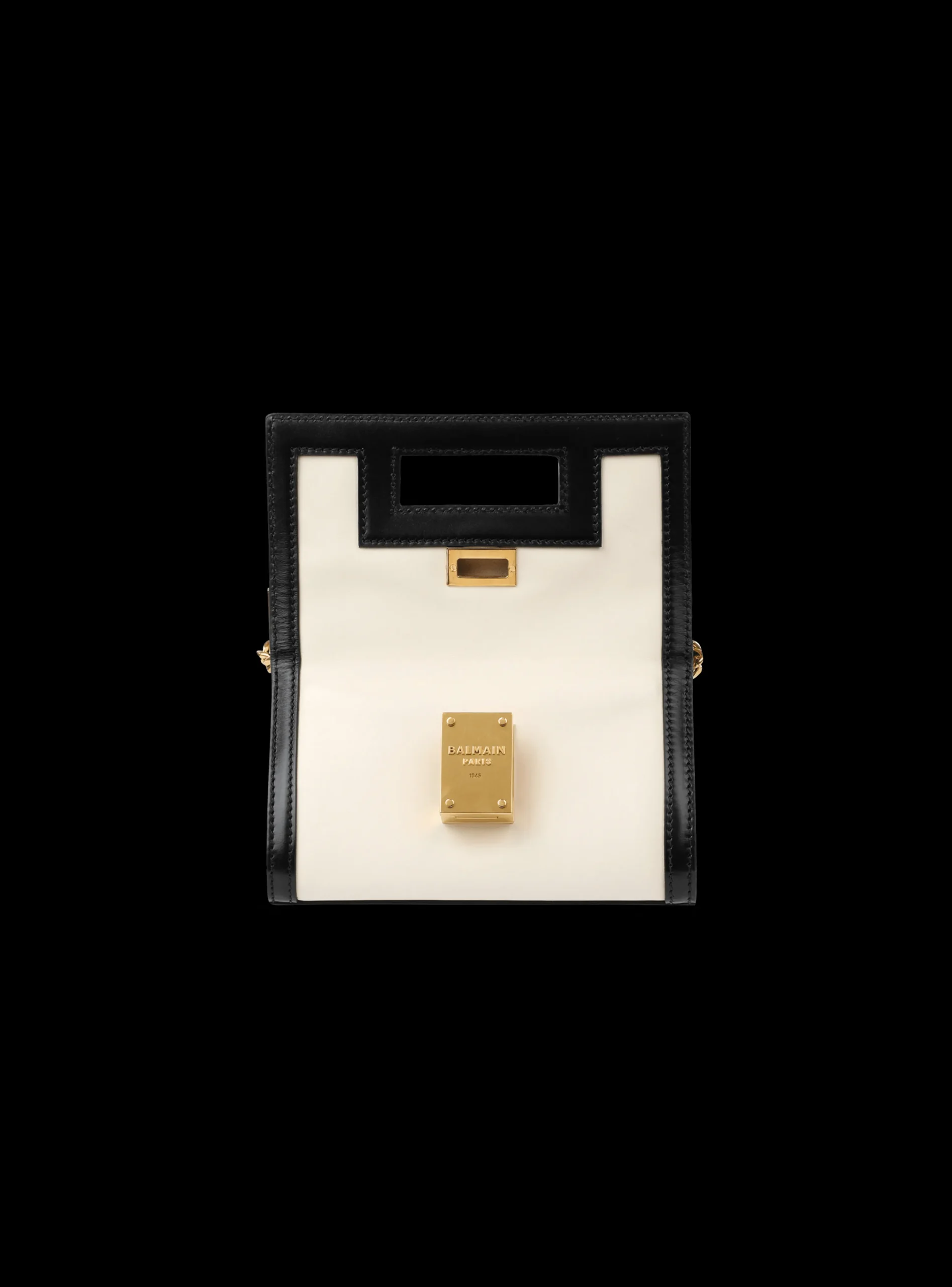Women Balmain Small-sized Black And Leather 1945 Heritage Bag