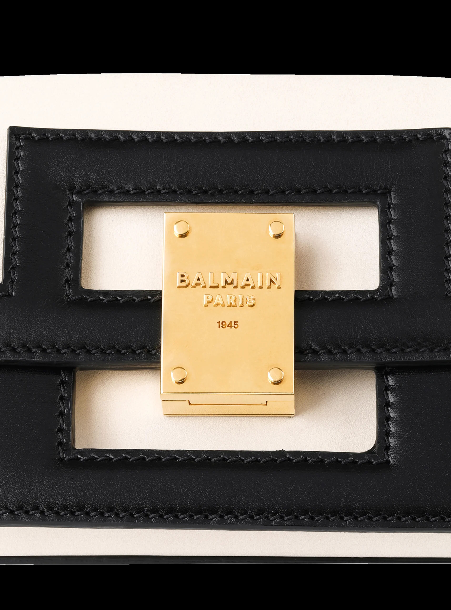 Women Balmain Small-sized Black And Leather 1945 Heritage Bag