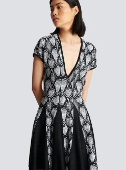 Women Balmain Snakeskin Jacquard Dress