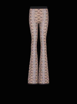 Women Balmain Snakeskin Knit Trousers