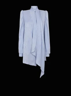 Women Balmain Snakeskin Silk Tie Dress