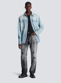 Balmain Stonewash Denim Jeans