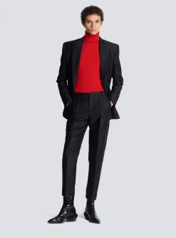 Balmain Straight-leg Mini Monogrammed Trousers