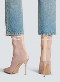 Women Balmain Stretch Knit Skye Ankle Boots