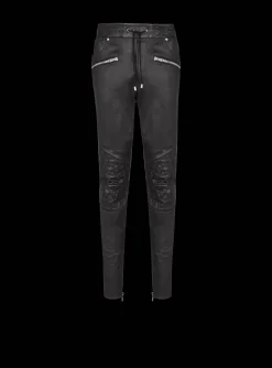 Balmain Stretch Leather Trousers