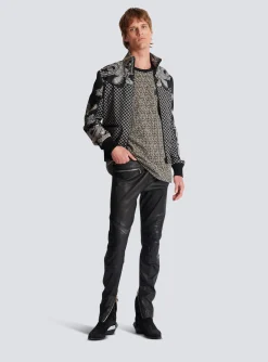 Balmain Stretch Leather Trousers