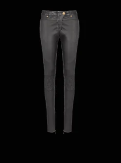Women Balmain Stretch Leather Trousers