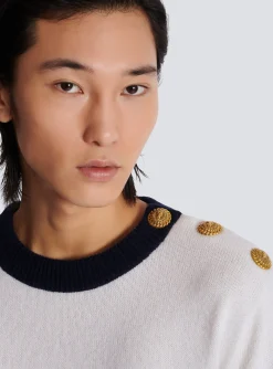 Balmain Striped Cashmere Jumper