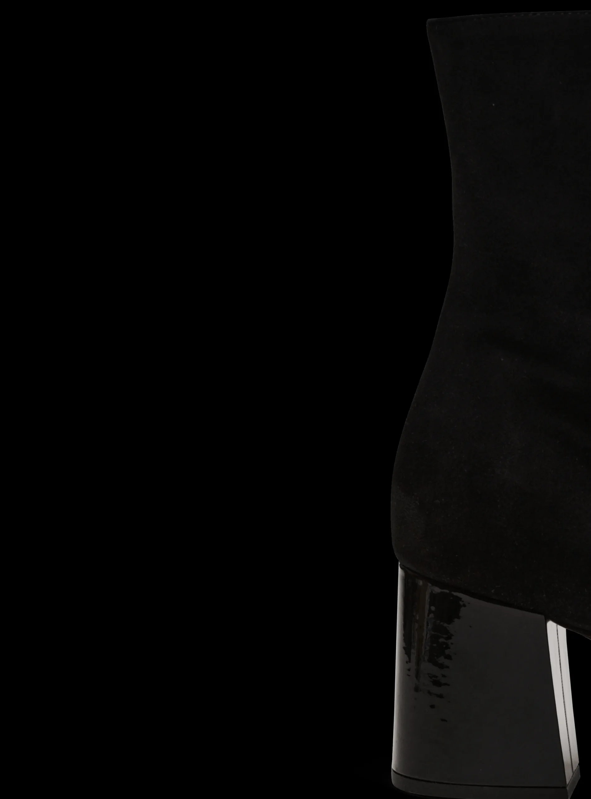 Women Balmain Suede Edna Ankle Boots With Patent Leather Toes