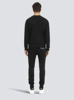 Balmain Sweatshirt In Eco-responsible Cotton With Metallic Logo Print