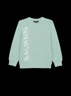 Kids/BOY Balmain Sweatshirt With Glittery Logo