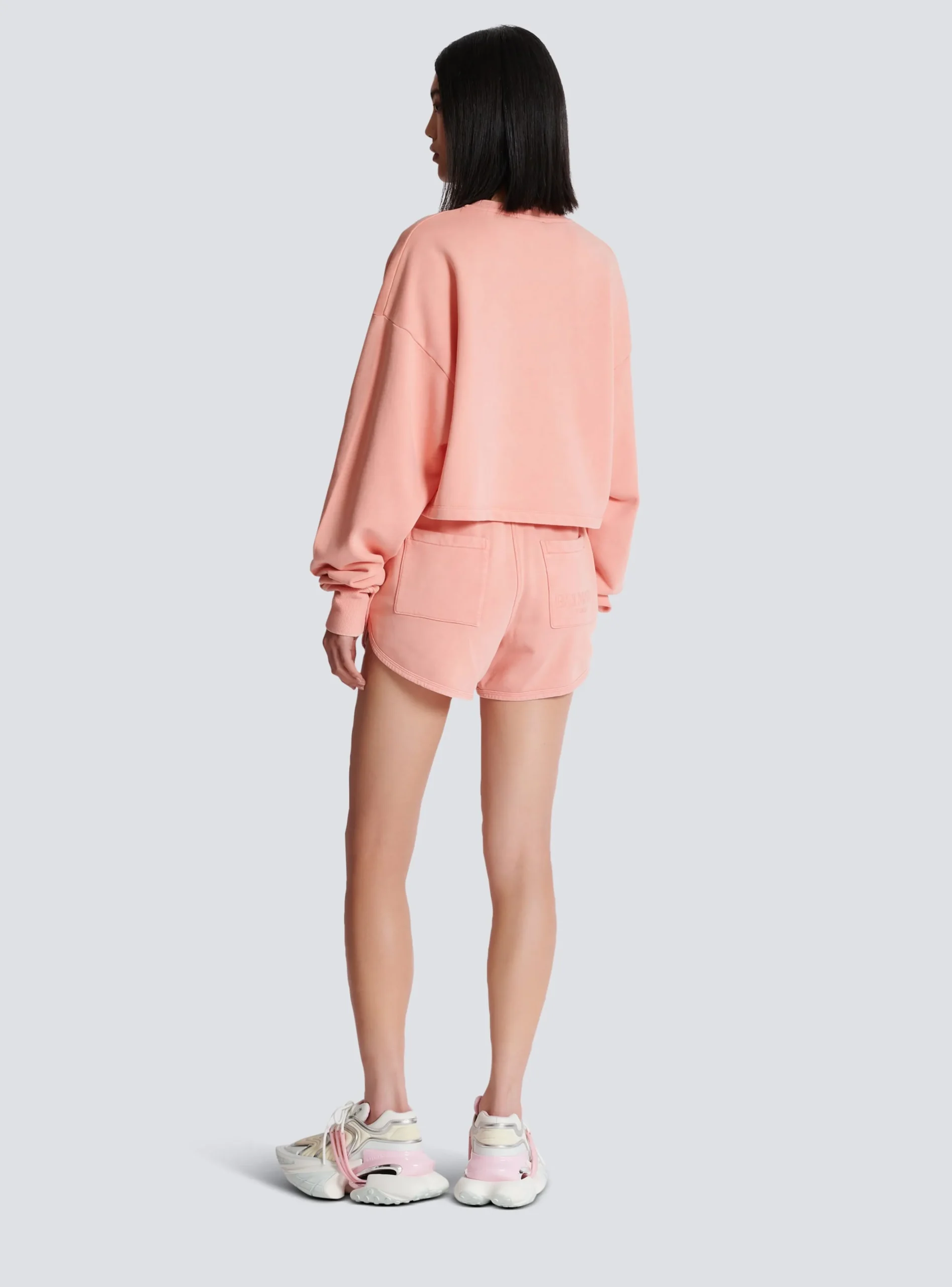 Women Balmain Sweatshirt With Vintage Embroidery