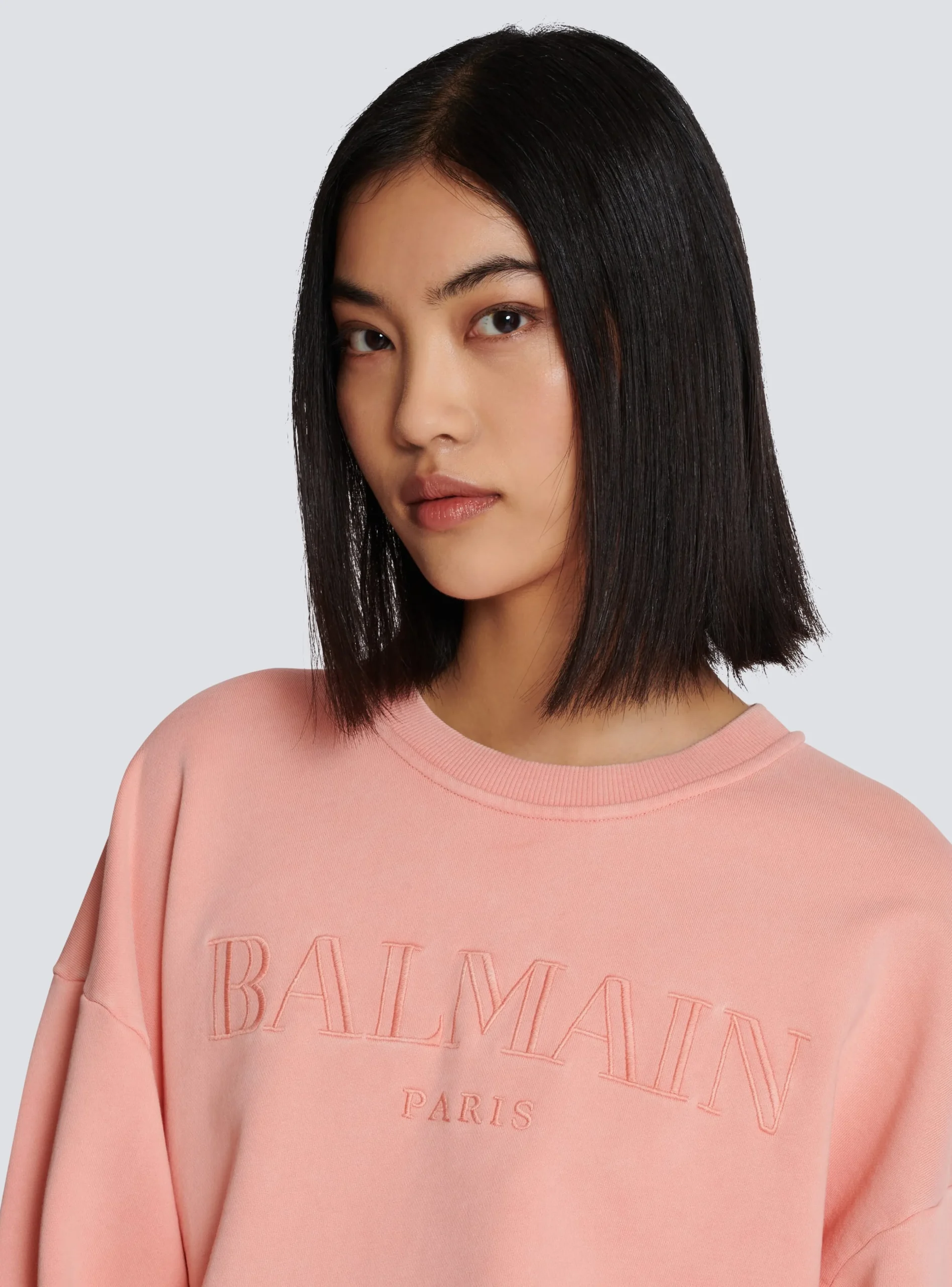 Women Balmain Sweatshirt With Vintage Embroidery