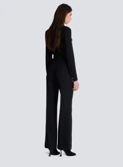 Women Balmain Tailored Grain De Poudre Trousers