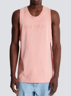 Balmain Tank Top With Vintage Embroidery