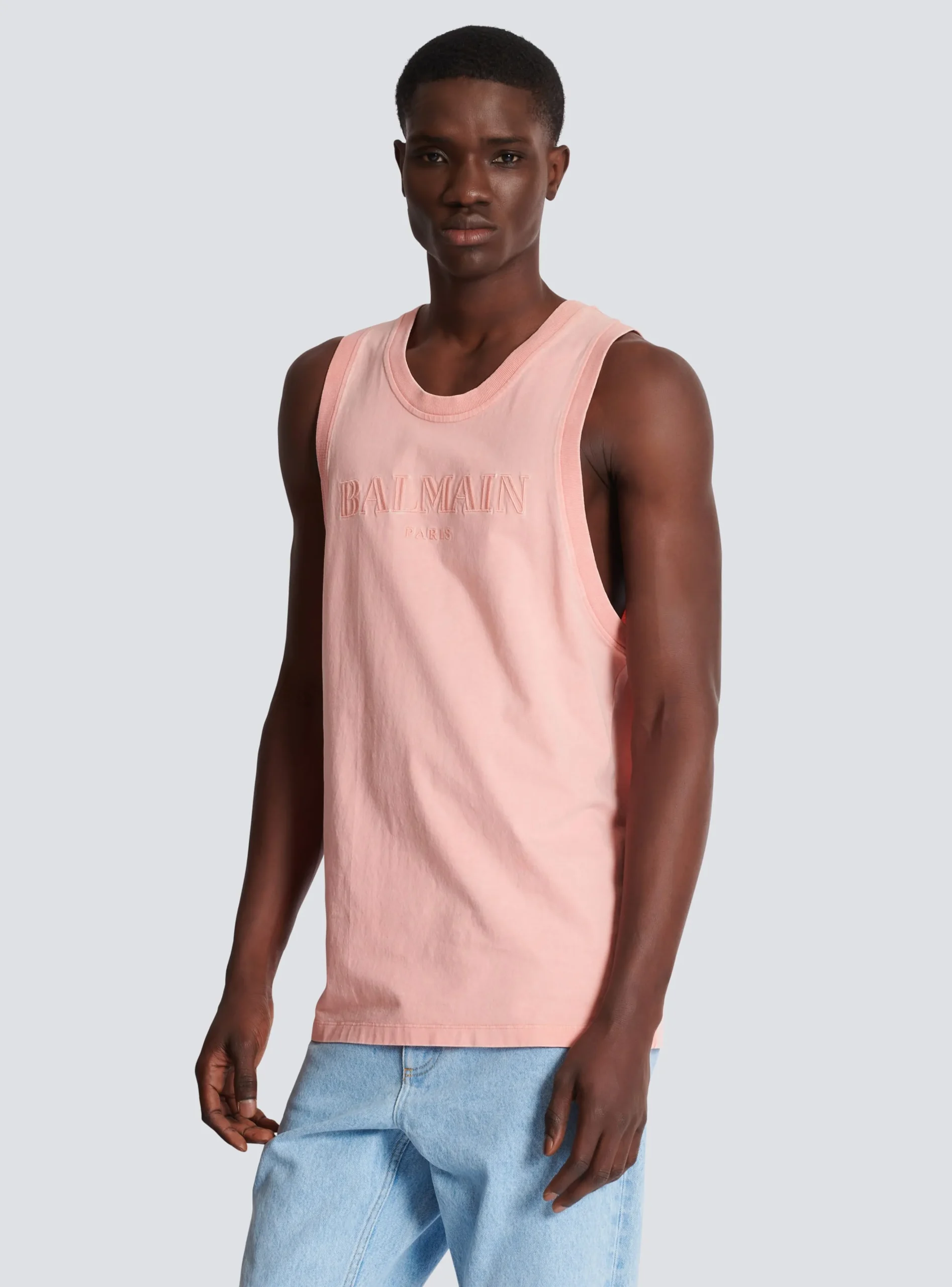 Balmain Tank Top With Vintage Embroidery
