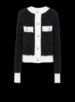 Women Balmain Textured Knit Cardigan