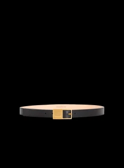 Women Balmain Thin Signature Calfskin Belt