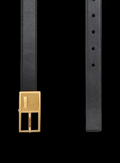 Women Balmain Thin Signature Calfskin Belt