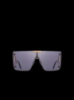 Women Balmain Titanium Shield-shaped Wonder Boy Sunglasses