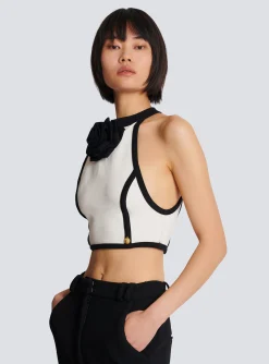 Women Balmain Top With Rose Detail
