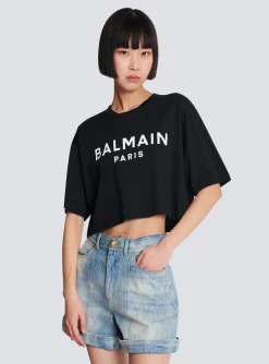 Women Balmain T-shirt With Paris Print