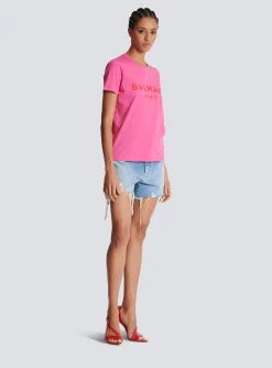 Women Balmain T-shirt With Paris Print
