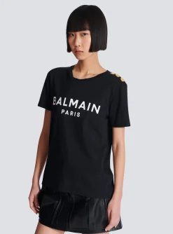 Women Balmain T-shirt With Paris Print
