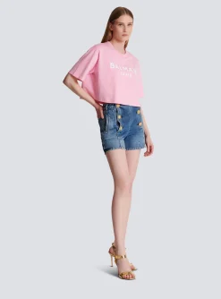 Women Balmain T-shirt With Paris Print