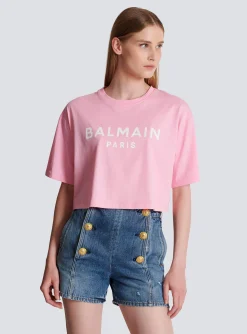Women Balmain T-shirt With Paris Print