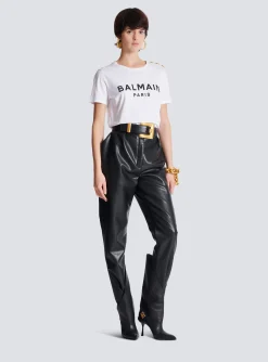 Women Balmain T-shirt With Paris Print