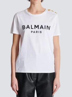 Women Balmain T-shirt With Paris Print