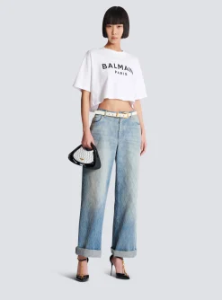 Women Balmain T-shirt With Paris Print