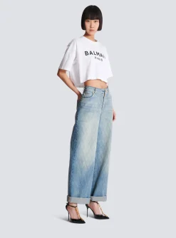 Women Balmain T-shirt With Paris Print