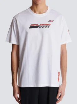 Balmain T-shirt With Racing Print