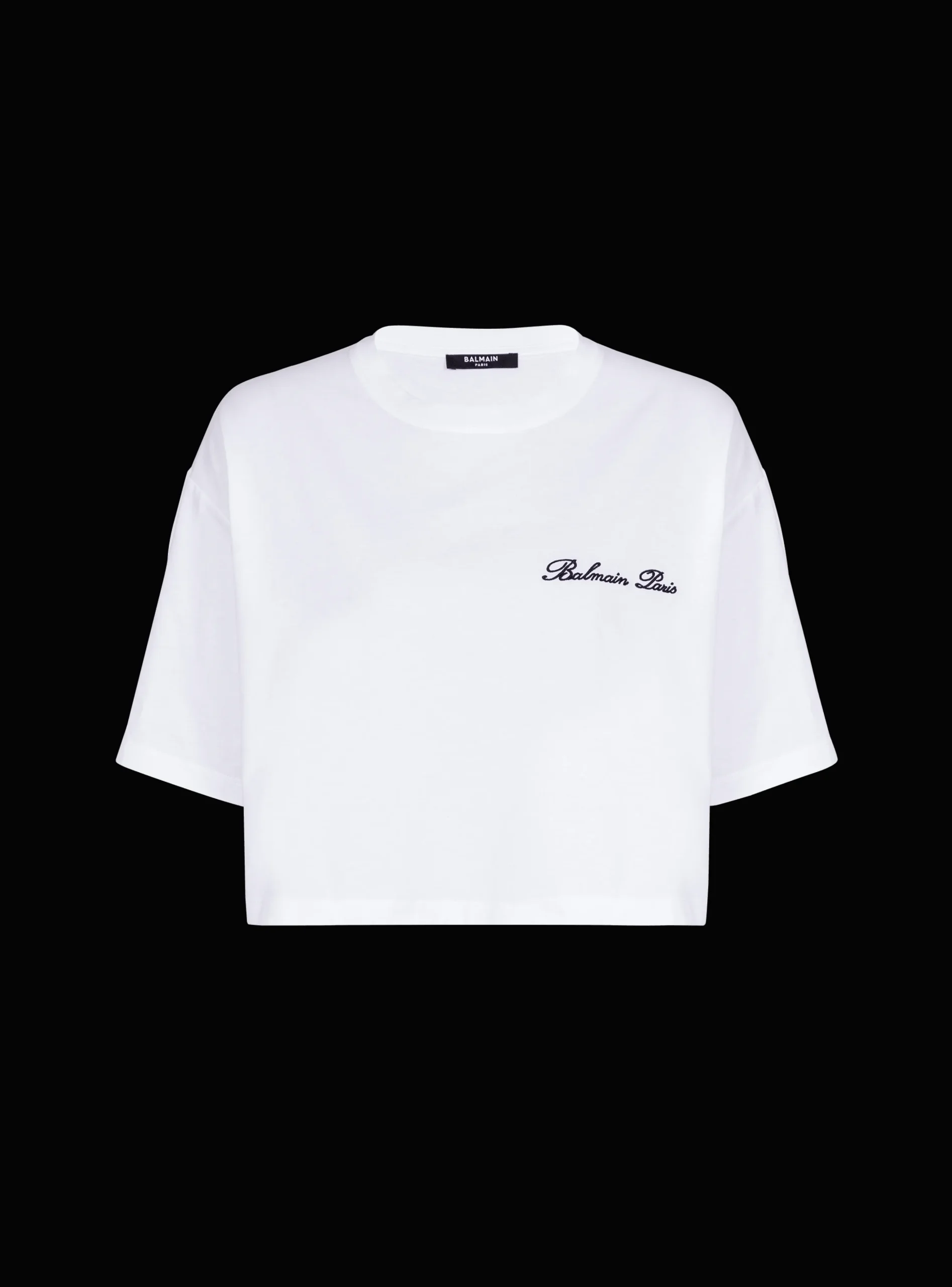 Women Balmain T-shirt With Signature Embroidery