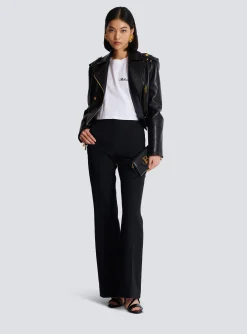Women Balmain T-shirt With Signature Embroidery