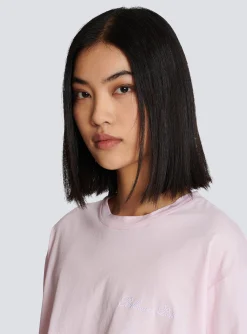 Women Balmain T-shirt With Signature Embroidery