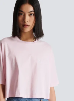 Women Balmain T-shirt With Signature Embroidery