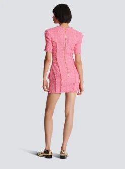 Women Balmain Tweed Dress With Buttons