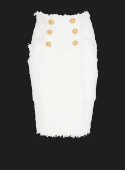 Women Balmain Tweed Pencil Skirt