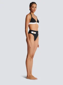 Women Balmain Two-piece Swimming Costume With Buttons