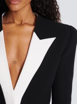 Women Balmain Two-tone Crepe Jacket