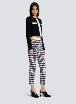 Women Balmain Two-tone Crepe Spencer Jacket