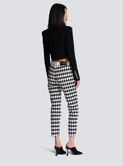Women Balmain Two-tone Crepe Spencer Jacket